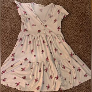 Jessica Simpson White and Pink Floral Mini Dress